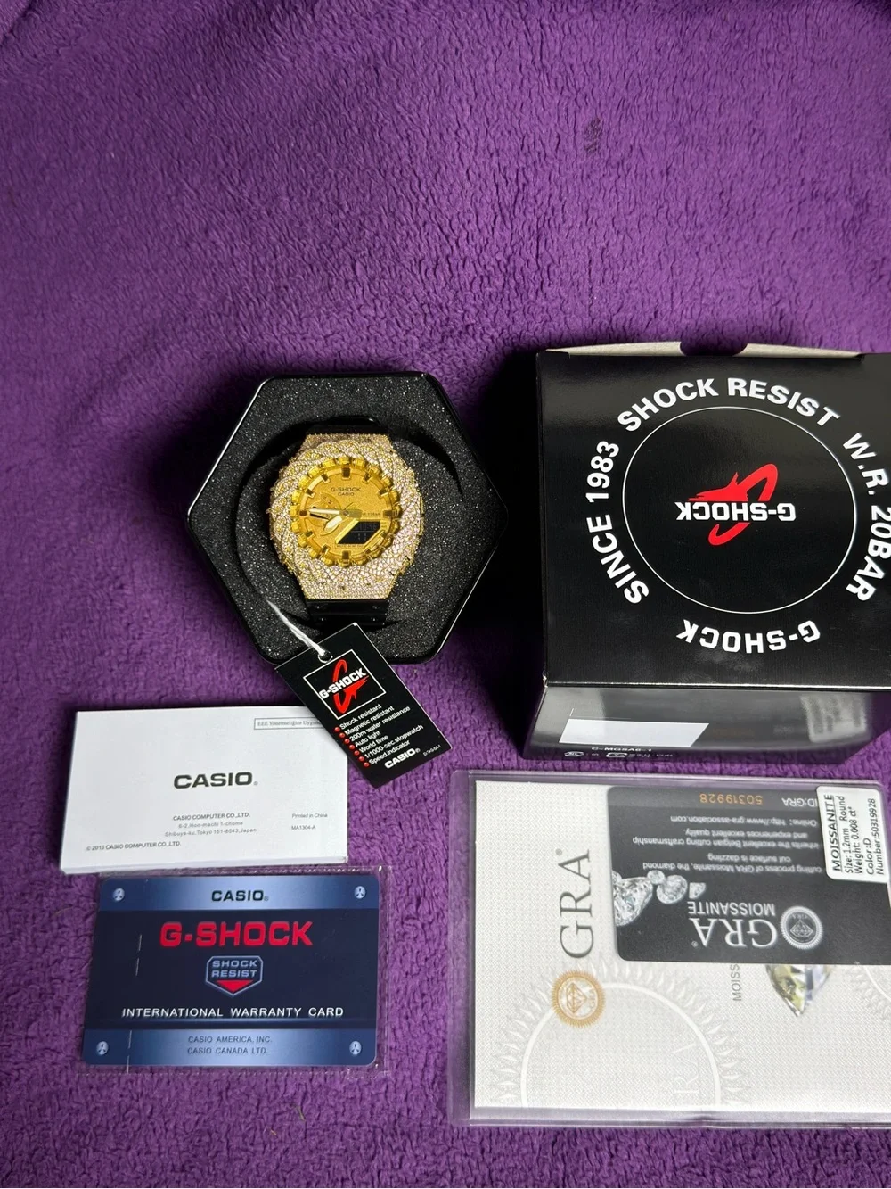 Casio G-SHOCK Men's Gold Digital Watch with Black Accents